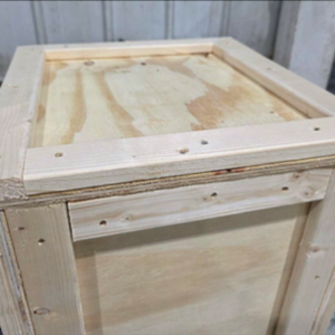 Custom timber crate built for transit