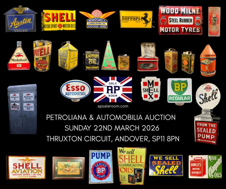 AP saleroom Petroliana & Automobilia Auction at Thruxton Race Circuit